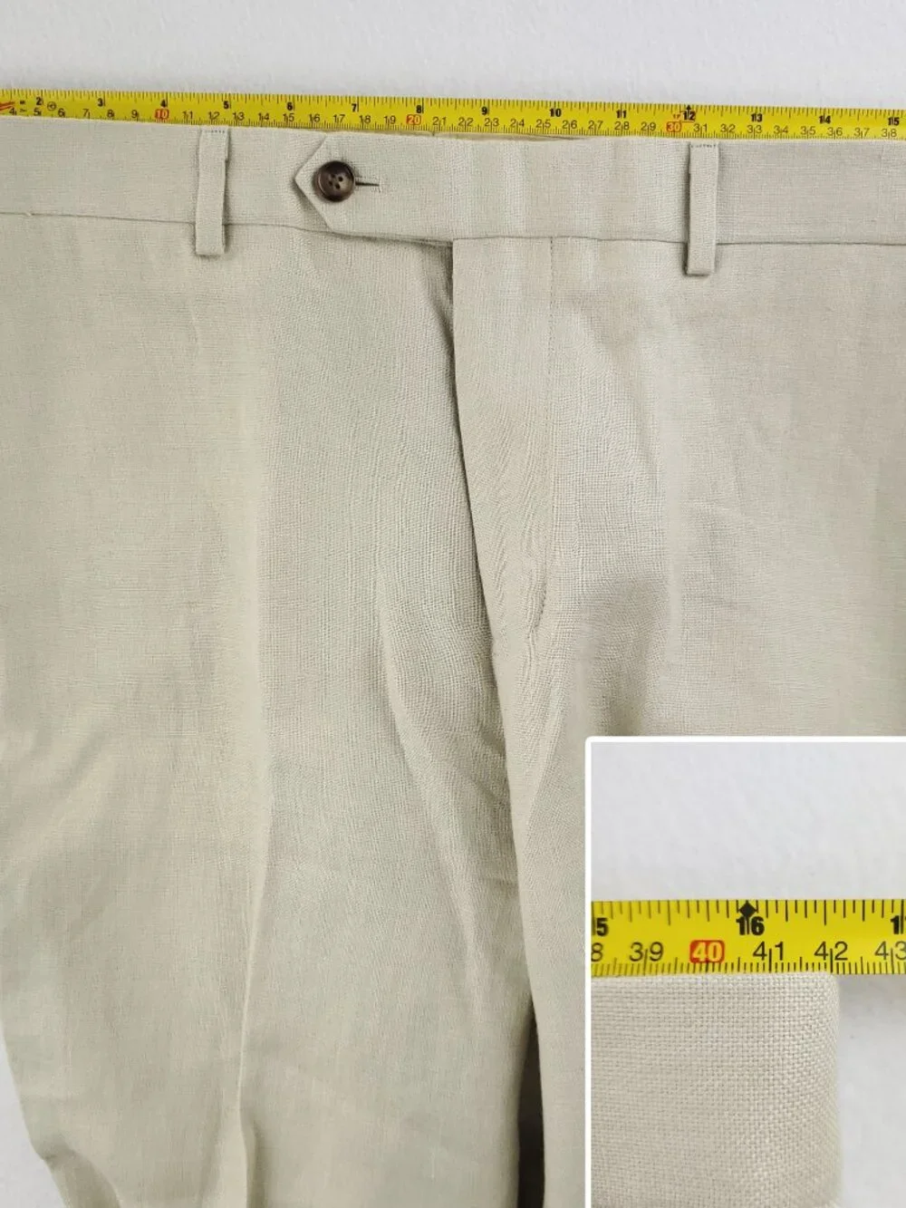Brooks Brothers Madison Linen Pants Baird McNutt Irish Trousers Men's 33x30 NWT
